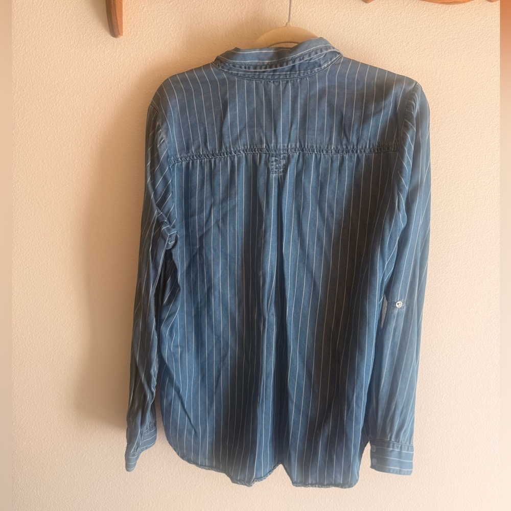 Kut from the Kloth Denim Striped Shirt in Size L - Picture 5 of 5